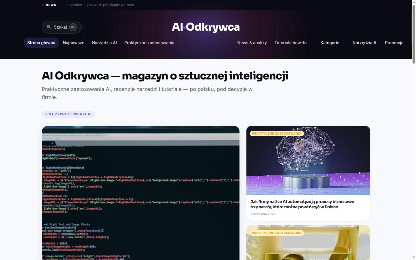 AI Odkrywca — strona główna